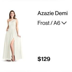 Azazie Demi One-Shoulder Frost Dress